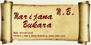 Marijana Bukara vizit kartica